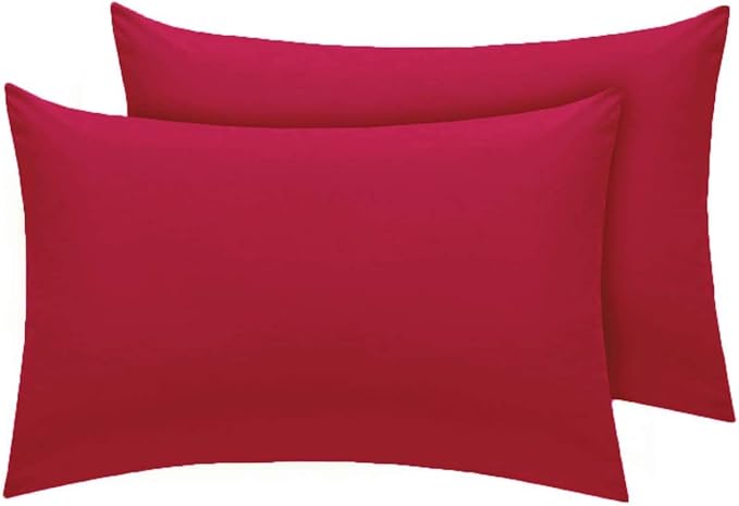 Pillow Case Pack Of 2 Percale Premium 180 Thread Count Hotel Quality Non Iron Wrinkle Free Pillow Cases