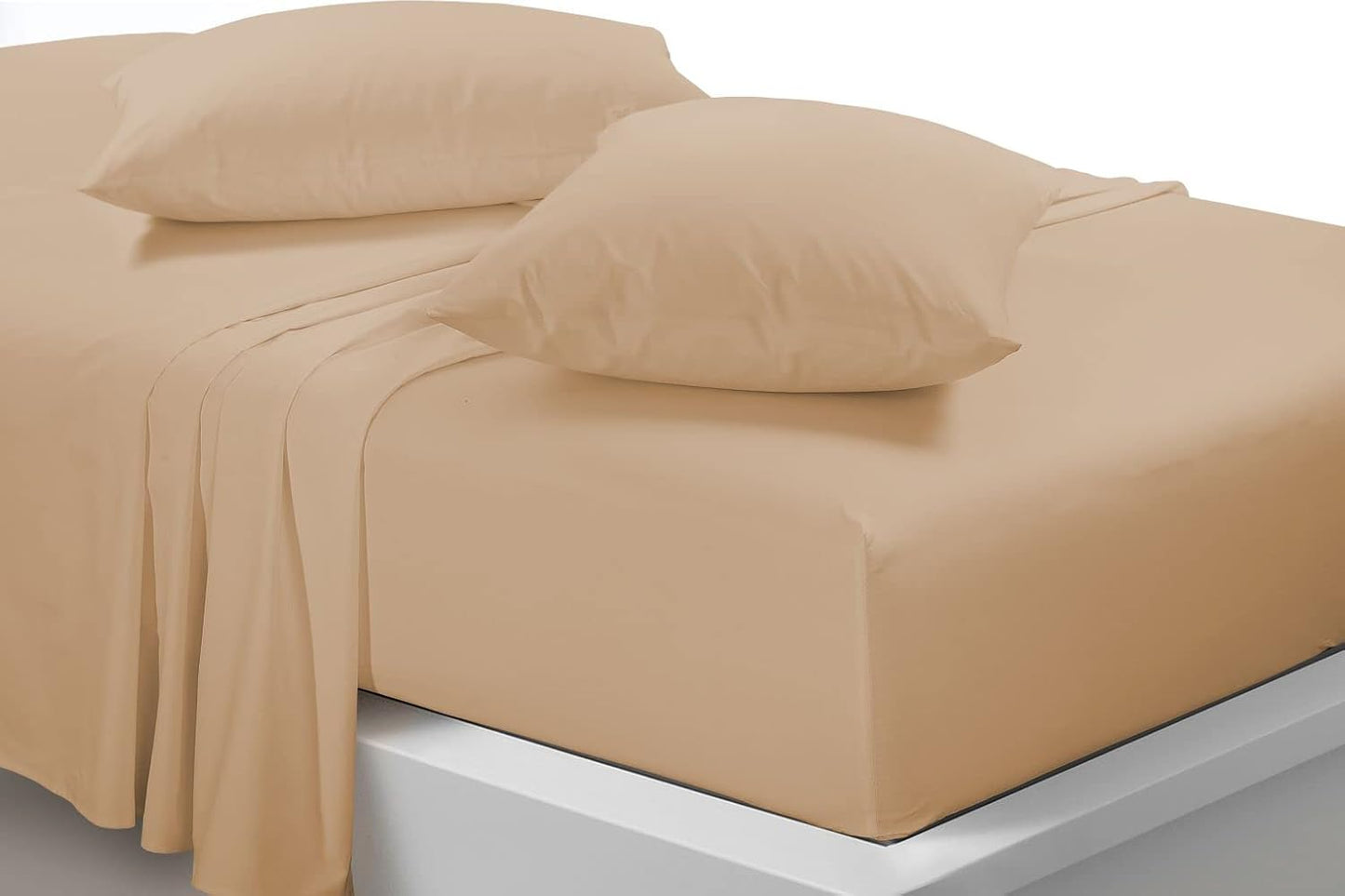 Flat Sheet Bed Linen Soft Easy Care Polycotton Blend Plain Dyed Flat Bed Sheet