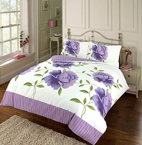 Luxury Floral Rosaleen Printed Flowers Easy Care Duvet Cover Set