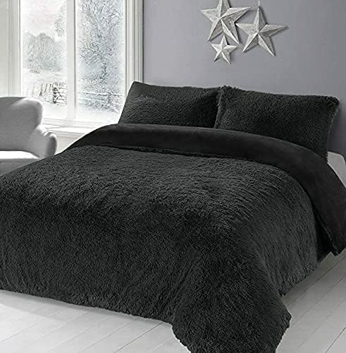 Teddy Bear Fleece Long Fur Cuddles Alaska Luxury Duvet Cover Set Warm Cosy Soft Teddy Bedding Set