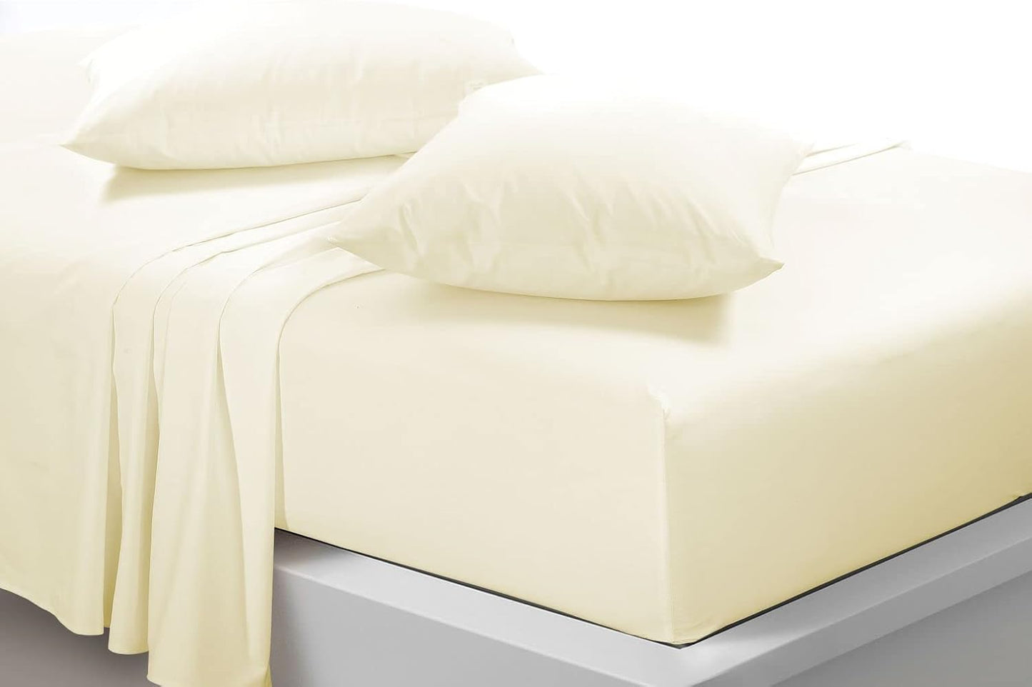 Flat Sheet Bed Linen Soft Easy Care Polycotton Blend Plain Dyed Flat Bed Sheet
