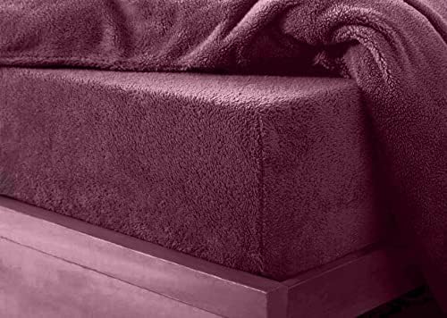 Teddy Fitted Sheet Extra Deep 30cm Deep Fitted Bed Sheet Soft Cosy Warm Teddy Bed Sheet