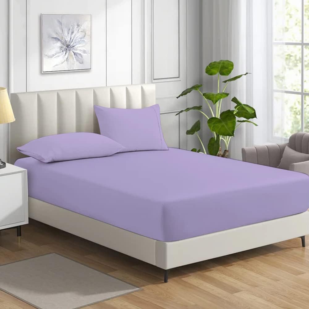 Fitted Bed Sheet Non Iron Polycotton Soft Easy Care Percale 25cm Deep Pocket Fitted Sheet