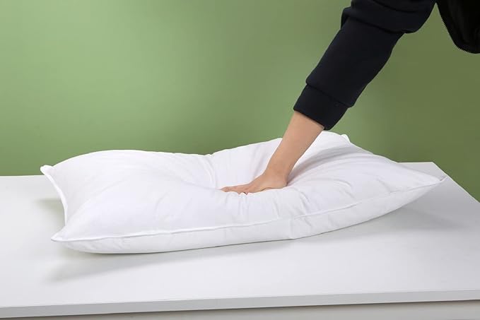 Duck Feather & Down Pillows 100% Cotton Down Proof Cover Filling 85% Feather 15% Down Pillow Pair Pack Of 2