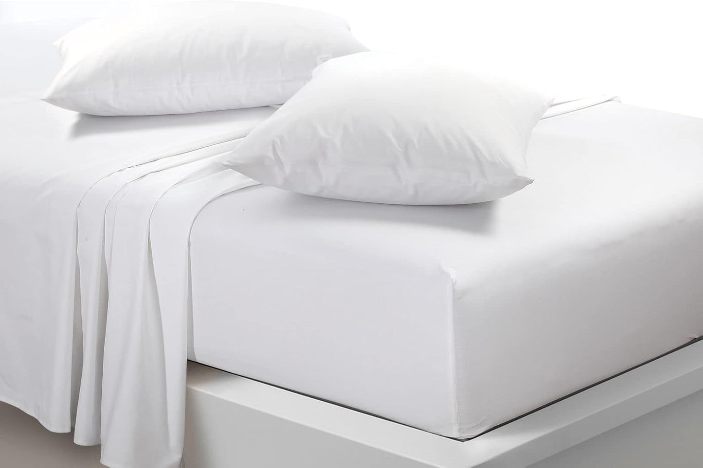 Flat Sheet Bed Linen Soft Easy Care Polycotton Blend Plain Dyed Flat Bed Sheet