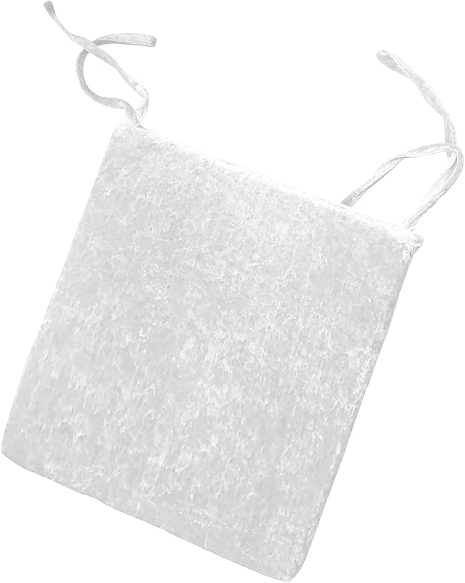 Luxury Crushed Velvet Filled Foam Seat Pad Chair Cushions With Ties Chair Seat Pads Removable Dining Garden Chair Cushion Pads
