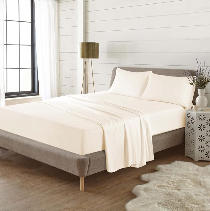 Full Fitted Sheet 100% Brushed Cotton Extra Deep 16"/40cm Flannelette Fitted Bed Sheets
