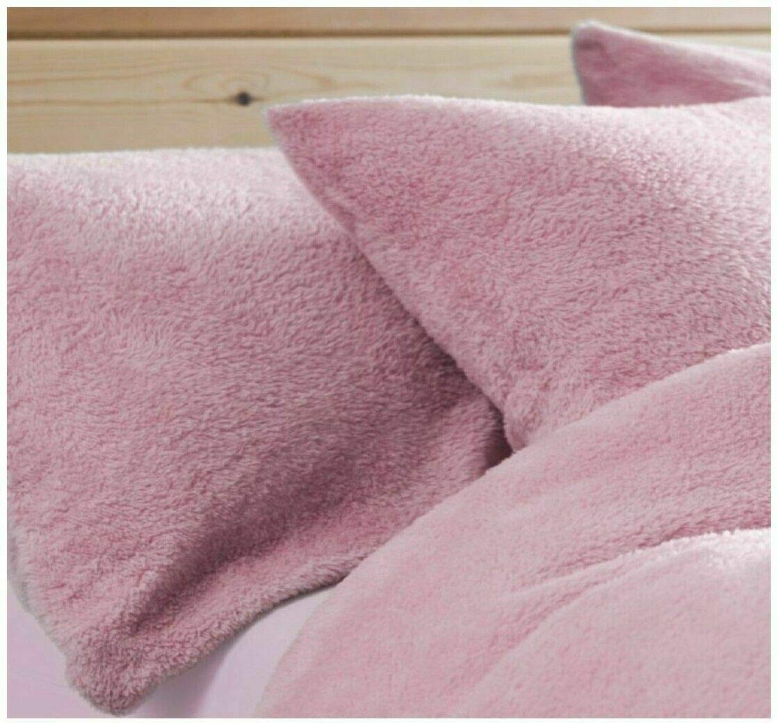Teddy Bear Pair Pillowcases Warm Cosy Soft Plush Fleece Pillow case