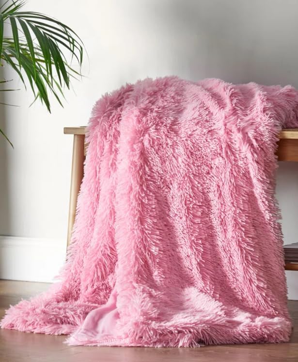 Teddy SOFT & SNUG Fur Throw Blanket With Reversible Plain Sherpa Teddy Fleece Luxury Fluffy Fur Throw Blanket 150x200cm