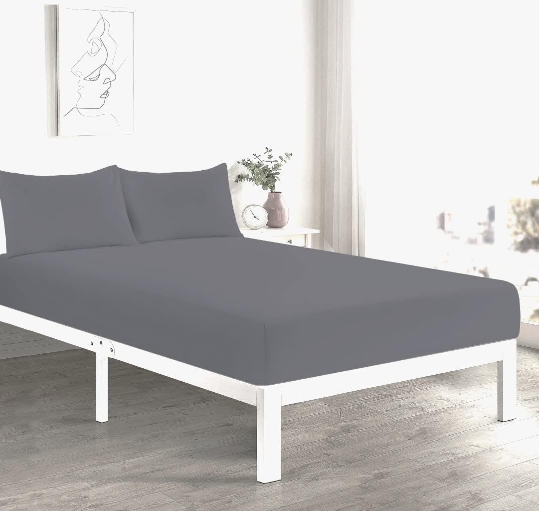 Fitted Sheet Extra Deep 16"/40CM PolyCotton EasyCare Percale Deep Pocket Fitted Bed Sheets