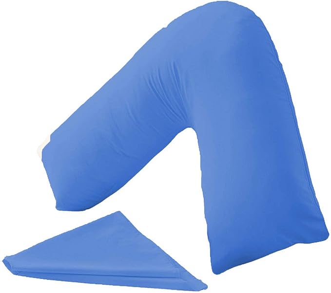 Orthopaedic V-Shaped Pillow Extra Cushioning Support For Head, Neck & Back