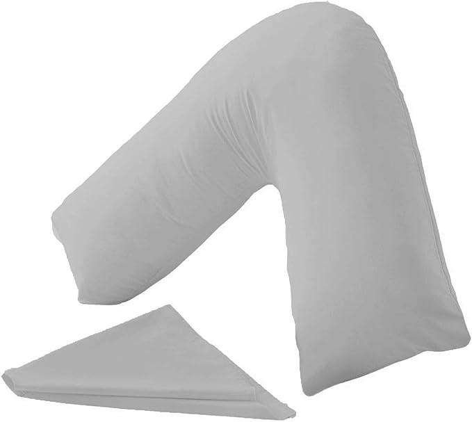 Orthopaedic V-Shaped Pillow Extra Cushioning Support For Head, Neck & Back