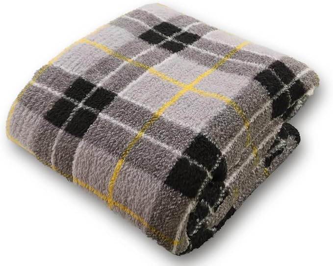 Tartan Check Pattern Luxurious Throws Super Soft Warm Cosy Teddy Sherpa Fleece Sofa and Bed Fleece Blankets