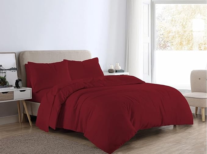 Flannelette Duvet Cover Set Double With Pillowcases Quilt Bedding Set Reversible 100% Cotton