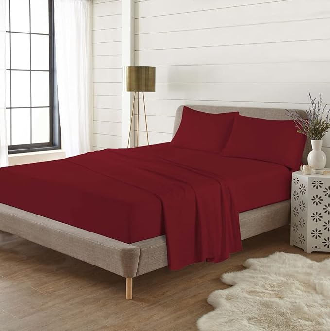 Full Fitted Sheet 100% Brushed Cotton Extra Deep 16"/40cm Flannelette Fitted Bed Sheets