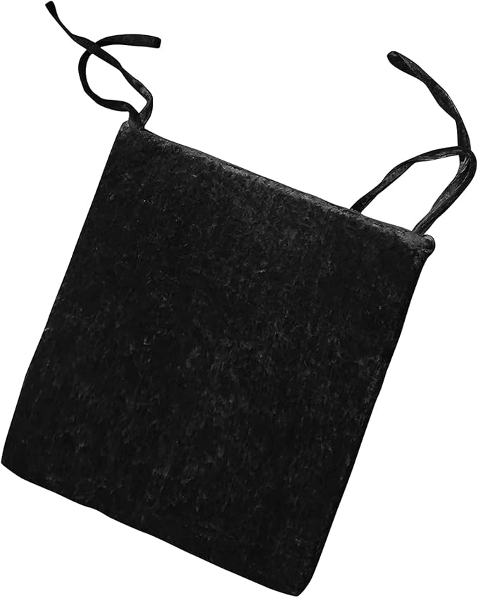 Luxury Crushed Velvet Filled Foam Seat Pad Chair Cushions With Ties Chair Seat Pads Removable Dining Garden Chair Cushion Pads
