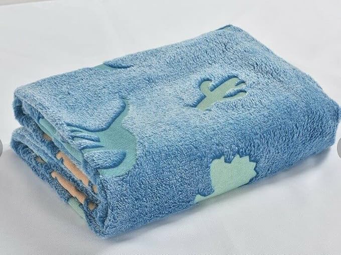 Glow In The Dark Dinosaur Fleece Blankets For Kids Fluffy Blanket Cosy Bedroom Accessories Super Soft Warm Fleece Material Dinosaur Bed Throw (Dinosaur, 100 x 150cm)