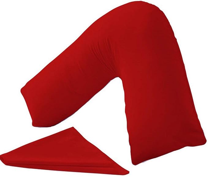 Orthopaedic V-Shaped Pillow Extra Cushioning Support For Head, Neck & Back