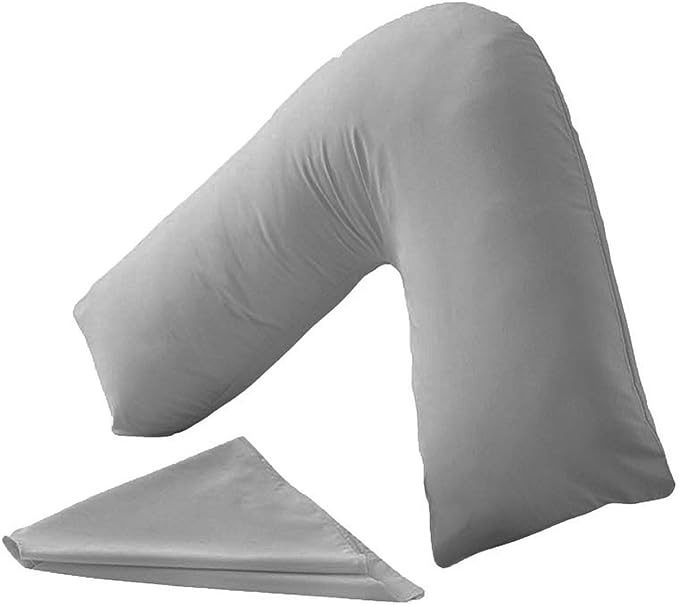 Orthopaedic V-Shaped Pillow Extra Cushioning Support For Head, Neck & Back