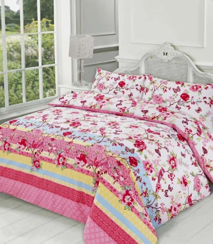 Blossom Duvet Quilt Cover Polycotton Luxury Printed Bedding Set & Pillowcases