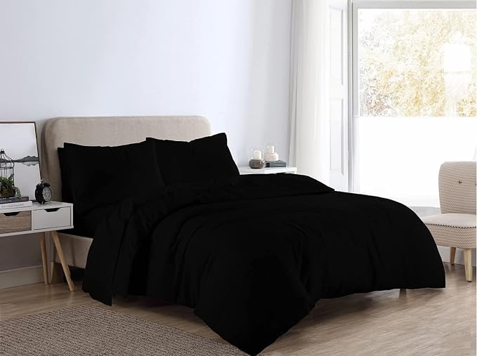 Flannelette Duvet Cover Set Double With Pillowcases Quilt Bedding Set Reversible 100% Cotton