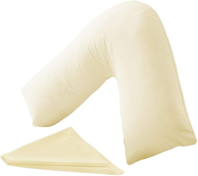 Orthopaedic V-Shaped Pillow Extra Cushioning Support For Head, Neck & Back