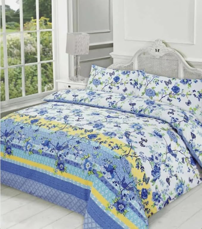 Blossom Duvet Quilt Cover Polycotton Luxury Printed Bedding Set & Pillowcases
