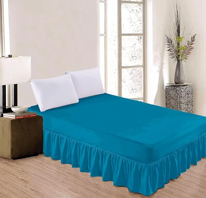 Valance Sheet Percale Polycotton Extra Deep Frilled Valance Fitted Bed Sheet