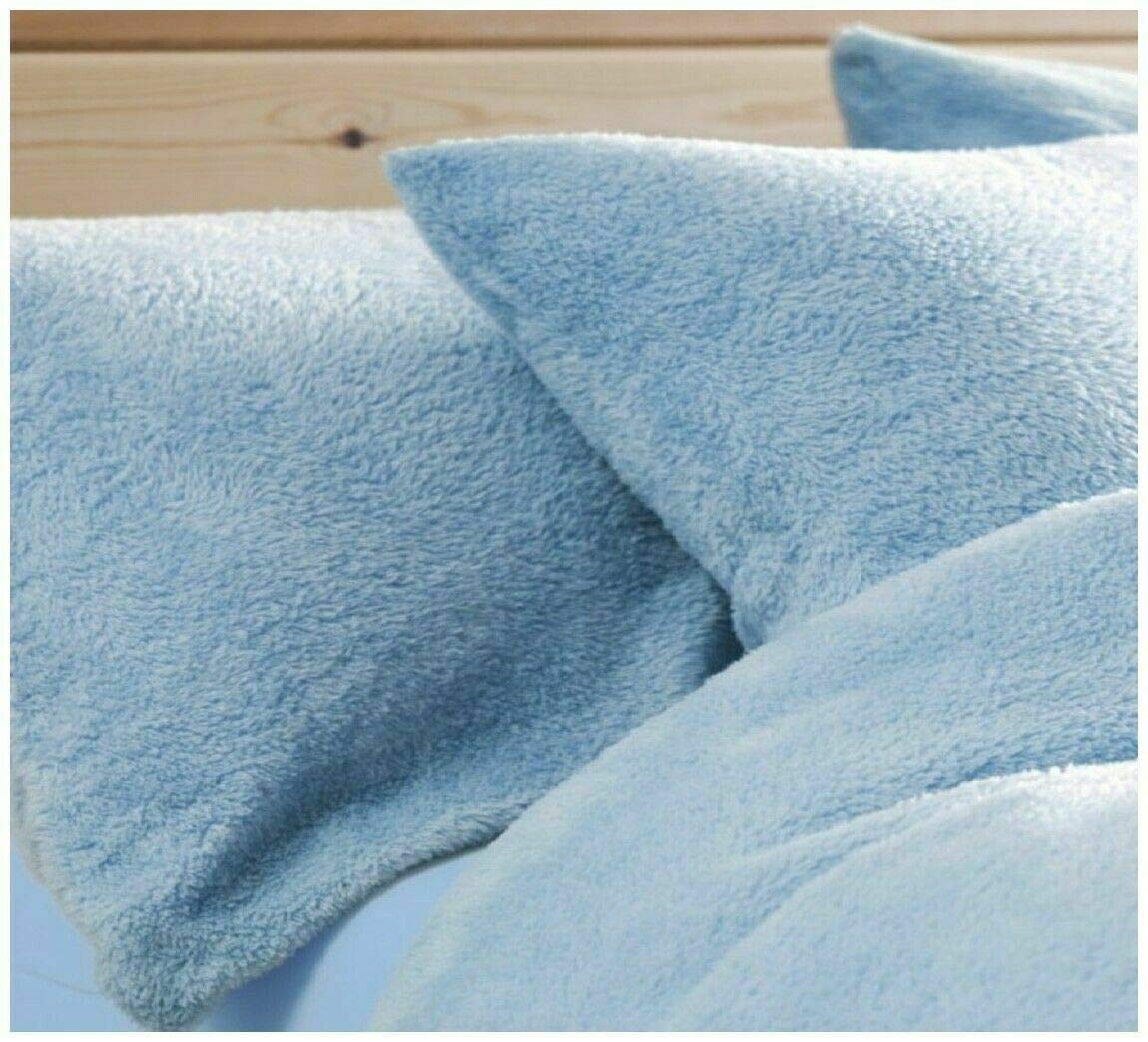 Teddy Bear Pair Pillowcases Warm Cosy Soft Plush Fleece Pillow case