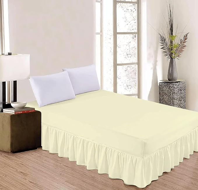 Valance Sheet Percale Polycotton Extra Deep Frilled Valance Fitted Bed Sheet