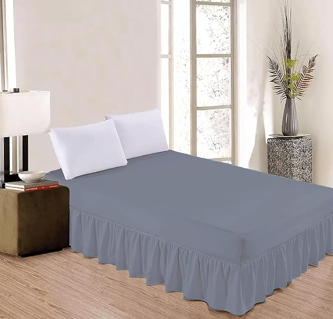 Valance Sheet Percale Polycotton Extra Deep Frilled Valance Fitted Bed Sheet