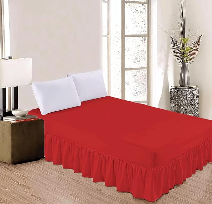 Valance Sheet Percale Polycotton Extra Deep Frilled Valance Fitted Bed Sheet