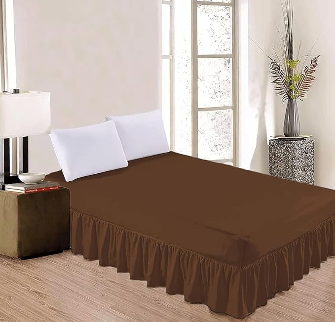 Valance Sheet Percale Polycotton Extra Deep Frilled Valance Fitted Bed Sheet