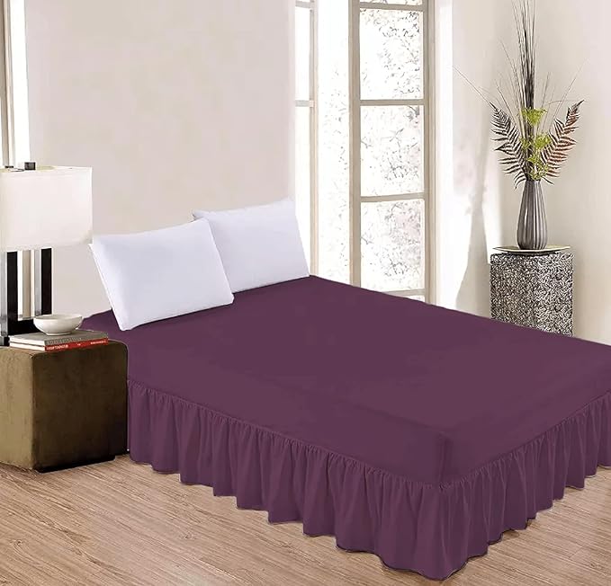 Valance Sheet Percale Polycotton Extra Deep Frilled Valance Fitted Bed Sheet