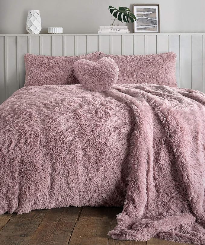 Teddy Bear Fleece Long Fur Cuddles Alaska Luxury Duvet Cover Set Warm Cosy Soft Teddy Bedding Set