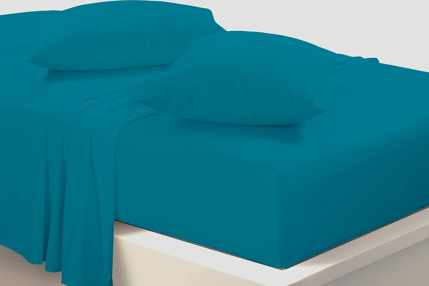 Flat Sheet Bed Linen Soft Easy Care Polycotton Blend Plain Dyed Flat Bed Sheet
