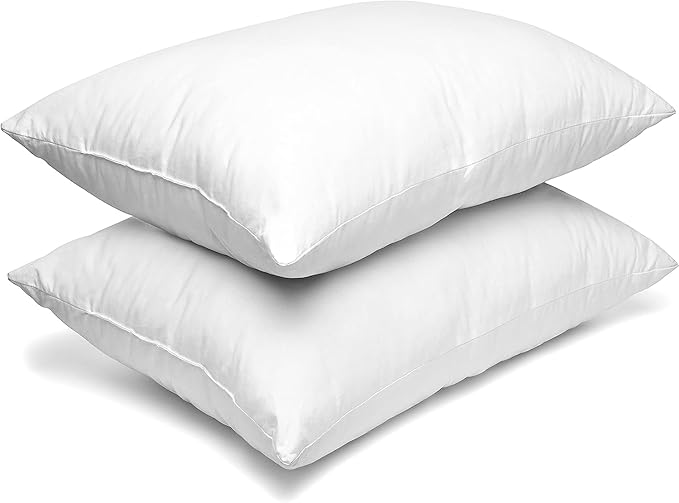 Luxury Pillows 2 Pack 50x75 cm Standard Size Hotel Quality Soft Pillow for Sleeping Ultra-Bounce Support Bed Pillows Hypoallergenic Soft Hollowfibre (Luxury Pillows, Pack of 2)