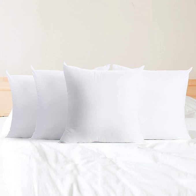 Cushion Inner Pads Square Insert Fillers- Pack of 4 Anti-Allergy Cushion Stuffer Inserts