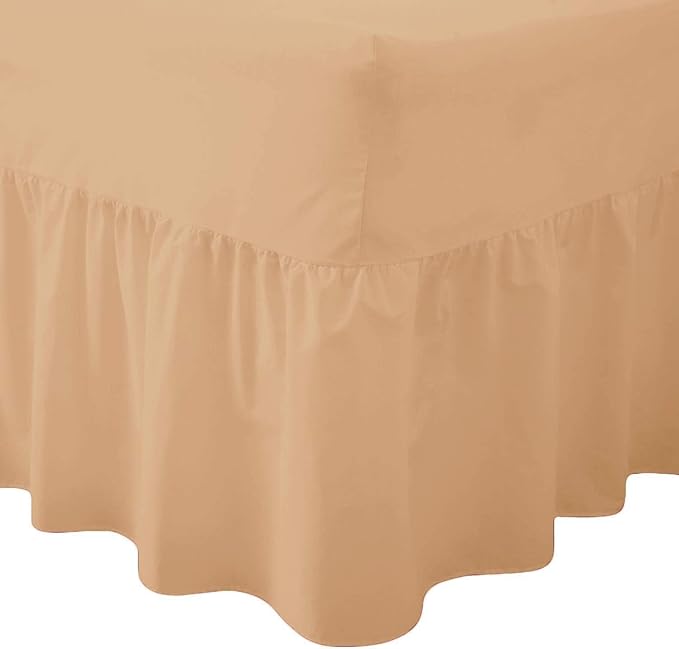 Valance Sheet Percale Polycotton Extra Deep Frilled Valance Fitted Bed Sheet