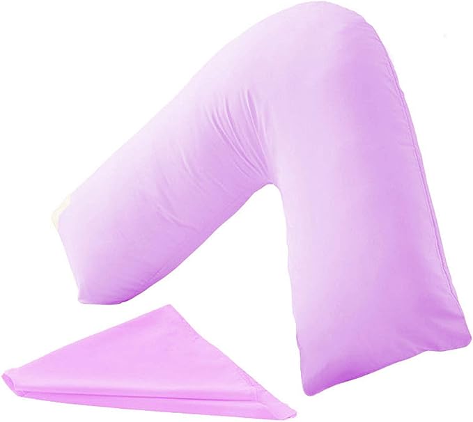 Orthopaedic V-Shaped Pillow Extra Cushioning Support For Head, Neck & Back