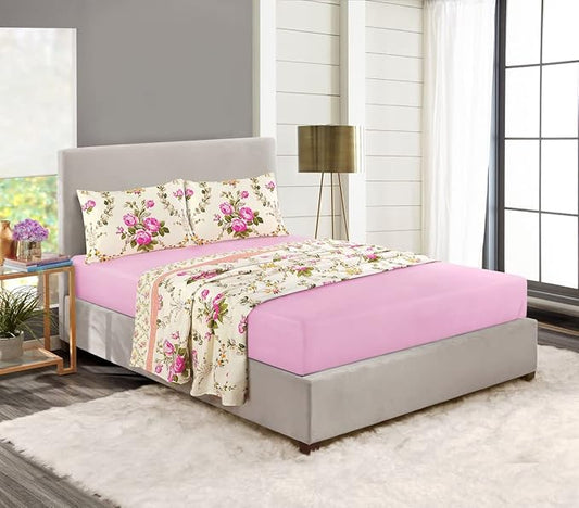 Olivia Flannelette Sheet Set Include Fitted Sheet Flat Sheet And Pillowcase Floral Thermal 100% Brushed Cotton