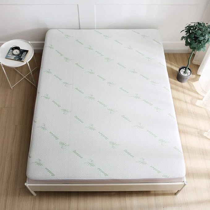 Bamboo Mattress Protector 100% Bamboo Fabric Surface Extra Deep Mattress Cover Waterproof Bed Cover Anti Allergy Bed Bug Proof Full Fitted Extra Deep Bed Mattress Protector