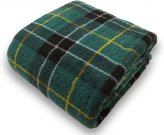 Tartan Check Pattern Luxurious Throws Super Soft Warm Cosy Teddy Sherpa Fleece Sofa and Bed Fleece Blankets