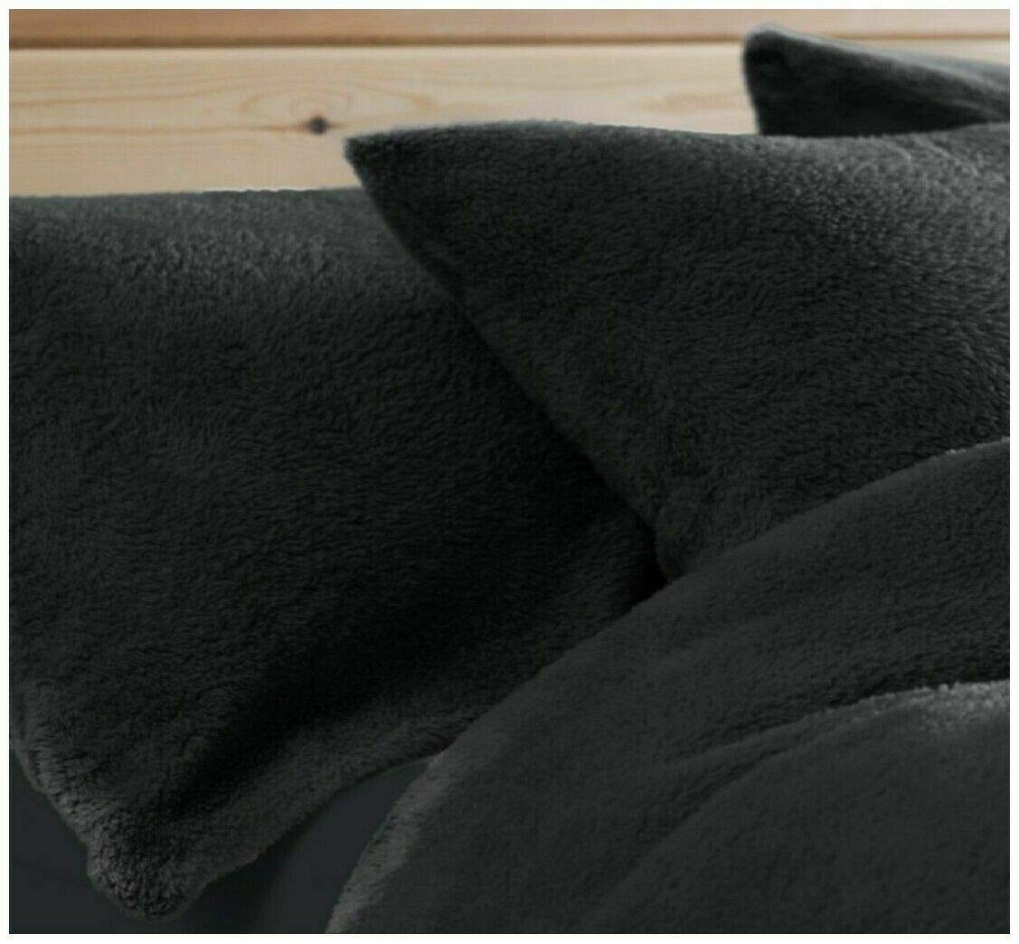Teddy Bear Pair Pillowcases Warm Cosy Soft Plush Fleece Pillow case