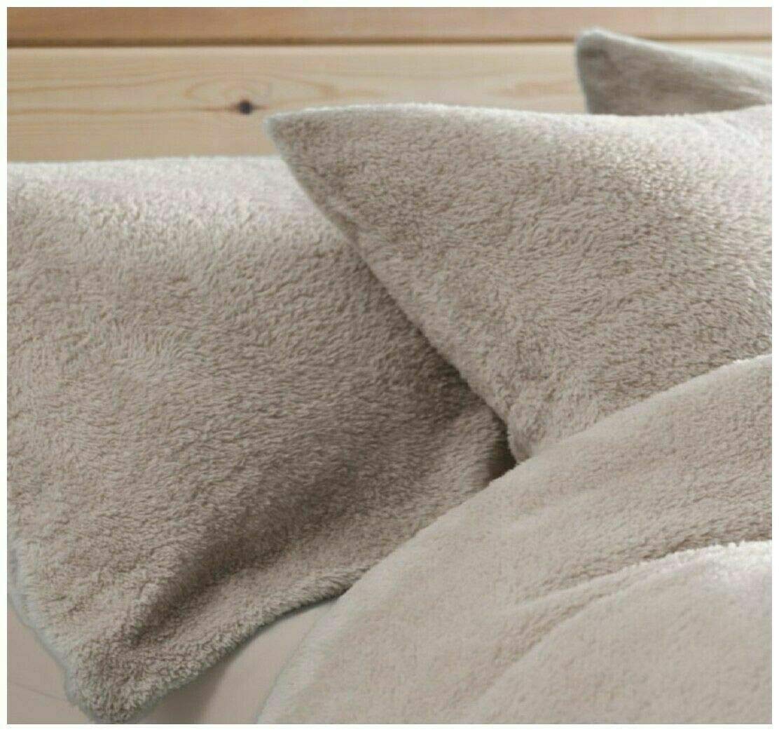 Teddy Bear Pair Pillowcases Warm Cosy Soft Plush Fleece Pillow case