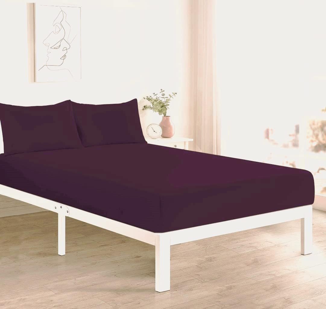 Fitted Sheet Extra Deep 16"/40CM PolyCotton EasyCare Percale Deep Pocket Fitted Bed Sheets