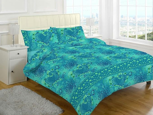 Jasmin Love Heart Flowers Floral Printed Duvet Cover Set - Soft and Durable Bedding, Elegant Floral Design, Includes Duvet Cover and Pillowcases