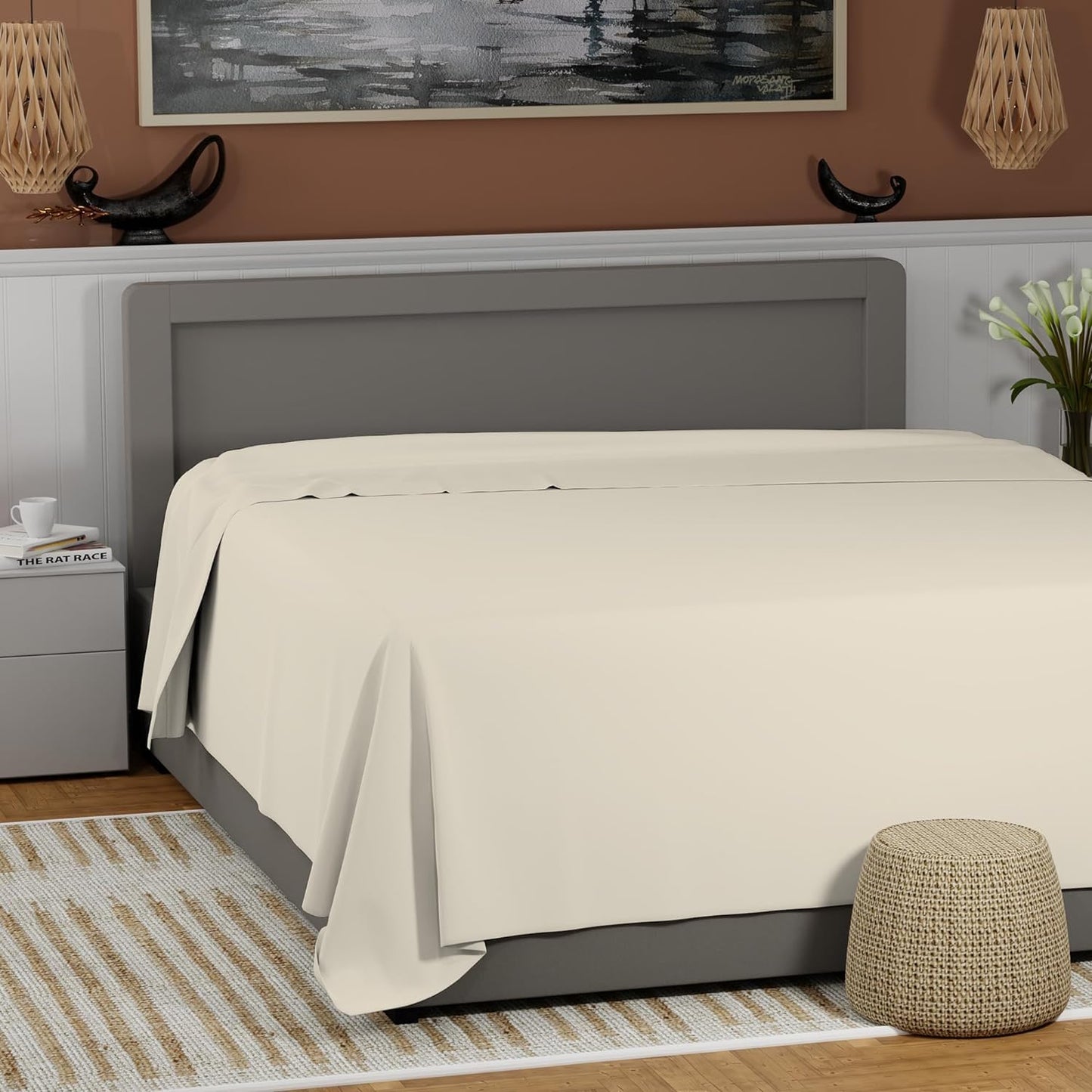 Flat Sheet 100% Egyptian Cotton 800 Thread Count Hotel Quality Flat Bed Sheet