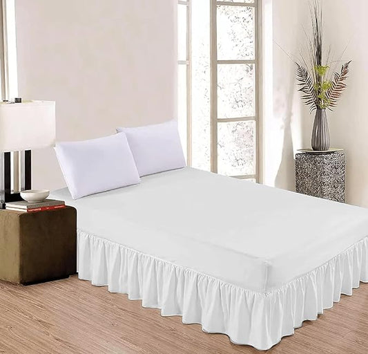 Valance Sheet Percale Polycotton Extra Deep Frilled Valance Fitted Bed Sheet