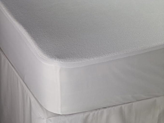 Mattress Protector Terry Towelling 100% Cotton Waterproof Mattress Protector Non- Allergenic & Breathable Super Absorbent Deep Mattress Protector